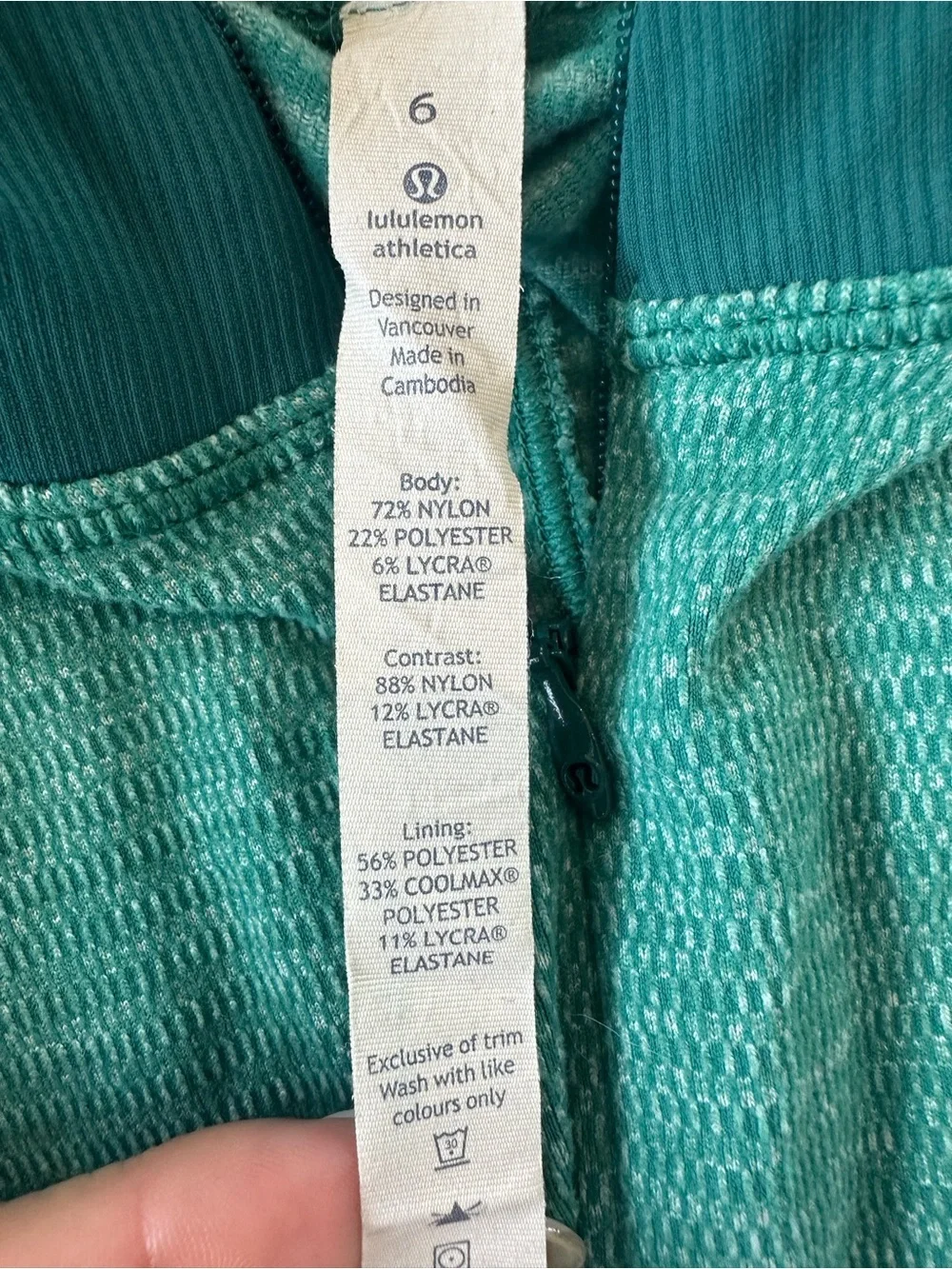 Lululemon Runderful 1/2 Zip Mini Check Pique Hunter Green Pullover